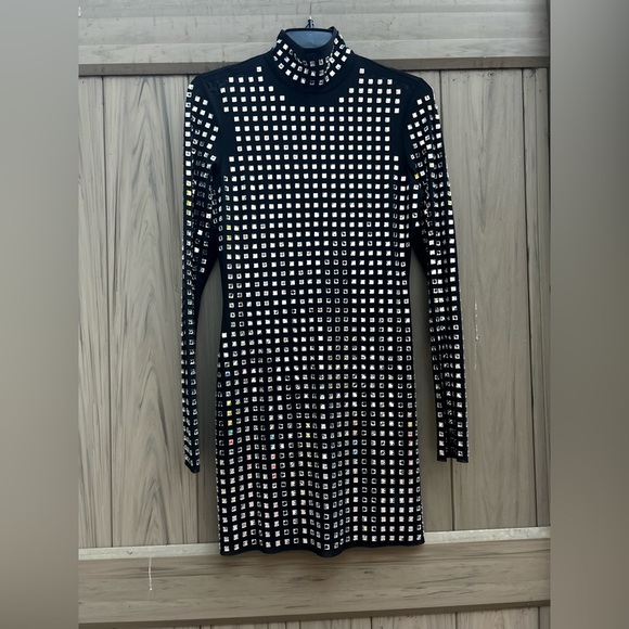 NBD Zenni Mini Dress in Black & Silver - Picture 8 of 10